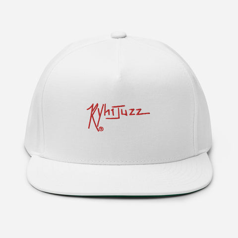 Ryhijuzz Flat Bill Cap snapback Red Embroidery